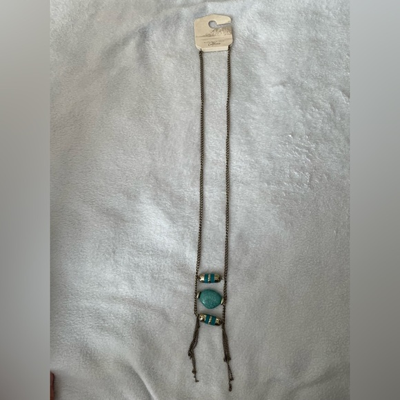 Gold and turquoise NWT necklace - Picture 1 of 9